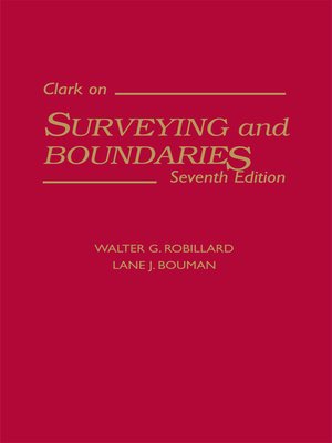 cover image of Clark on Surveying and Boundaries